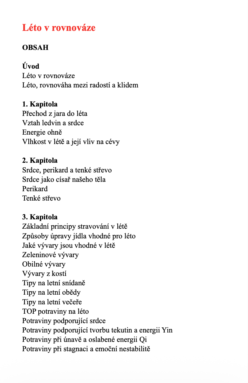 E-kniha Léto v rovnováze -  jak v létě pečovat o srdce a podpořit harmonii těla